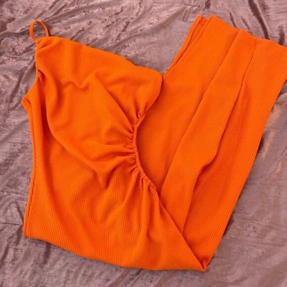 SHEIN orange midi dress - Picture 3 of 3